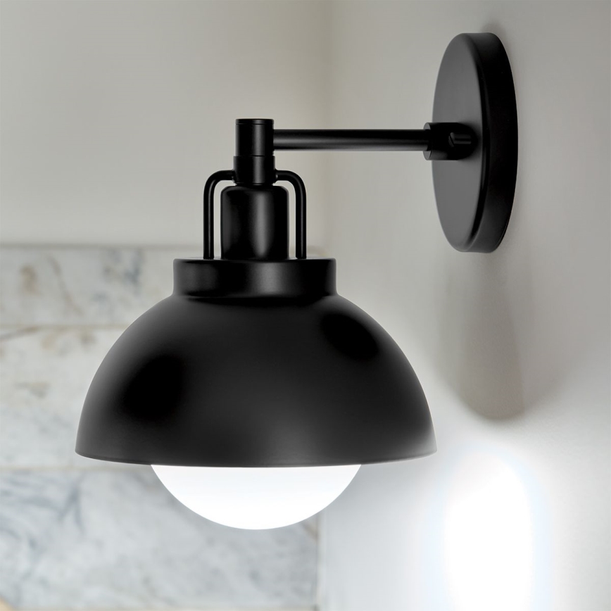 Kichler - Candeeiro de parede NIVA 1xE27/40W/230V preto