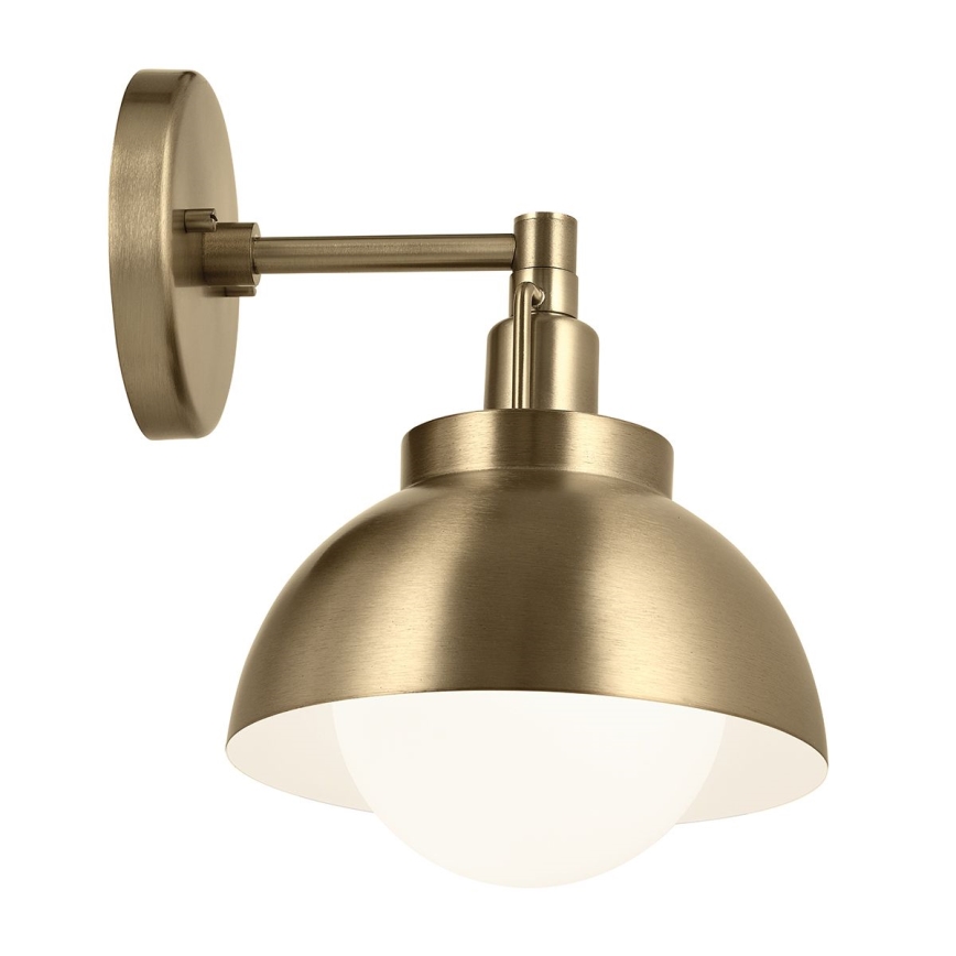Kichler - Candeeiro de parede NIVA 1xE27/40W/230V latão