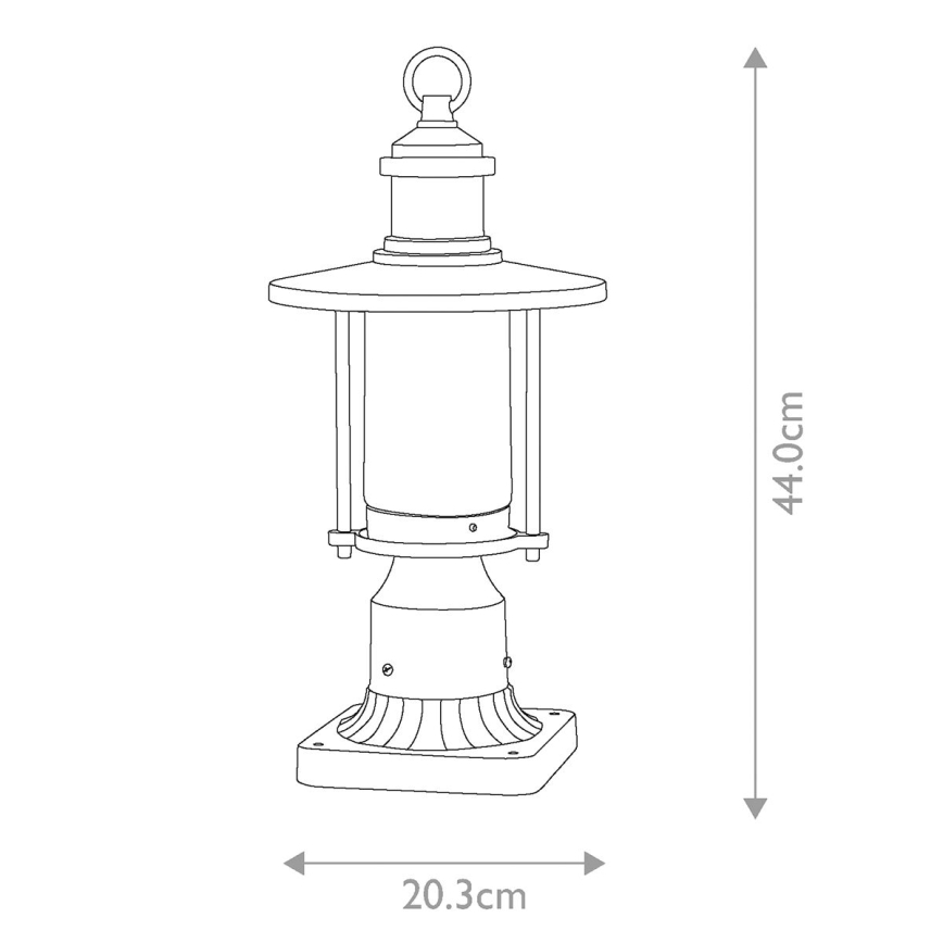Kichler - Candeeiro exterior RIVERWOOD 1xE27/60W/230V IP44 preto