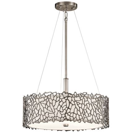 Kichler - Candeeiro suspenso SILVER CORAL 3xE27/100W/230V cromado mate