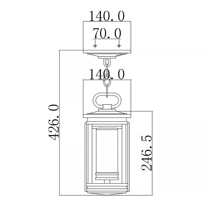 Kichler - Candeeiro suspenso exterior SOUTH HOPE 1xE14/60W/230V IP44