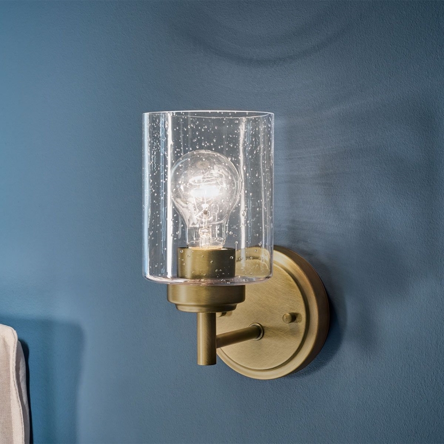 Kichler - Candeeiro de parede WINSLOW 1xE27/60W/230V latão
