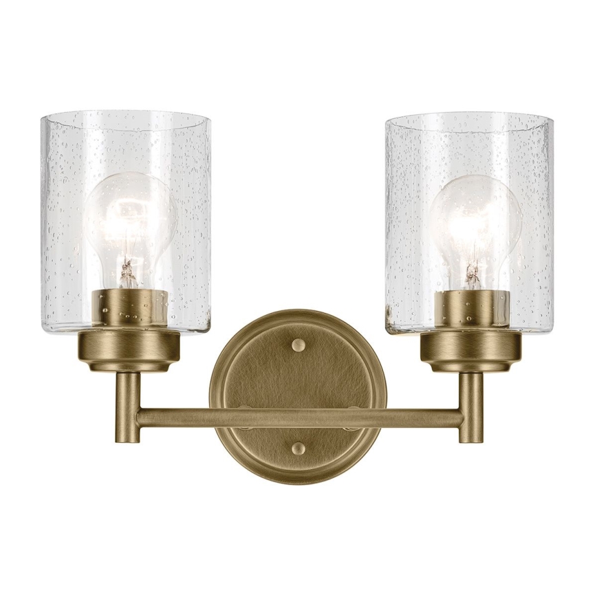 Kichler - Candeeiro de parede WINSLOW 2xE27/60W/230V latão