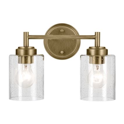 Kichler - Candeeiro de parede WINSLOW 2xE27/60W/230V latão