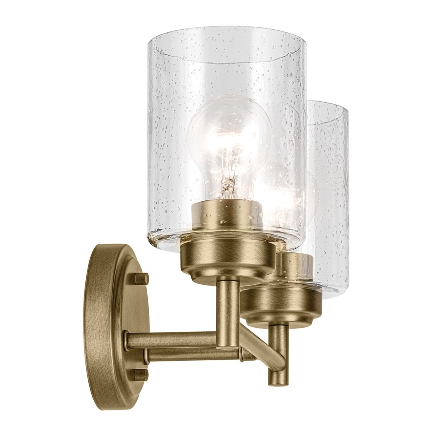 Kichler - Candeeiro de parede WINSLOW 2xE27/60W/230V latão