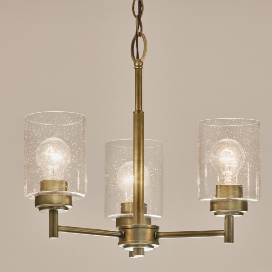 Kichler - Candeeiro suspenso WINSLOW 3xE27/60W/230V diâmetro 45,8 cm latão