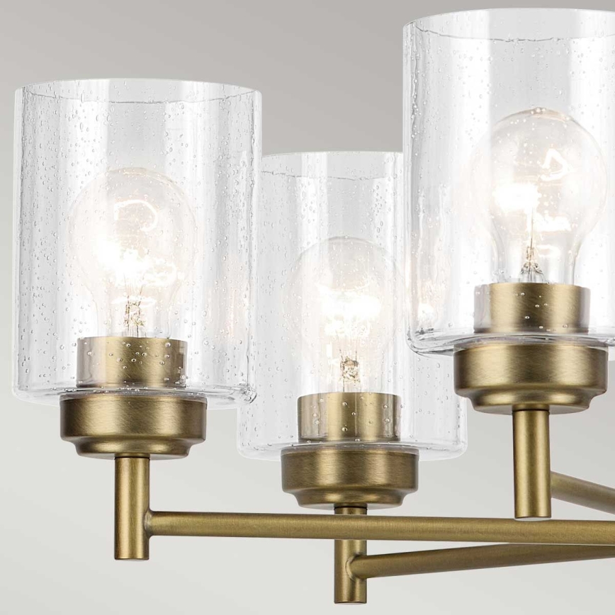 Kichler - Candeeiro suspenso WINSLOW 5xE27/60W/230V diâmetro 50,2 cm latão