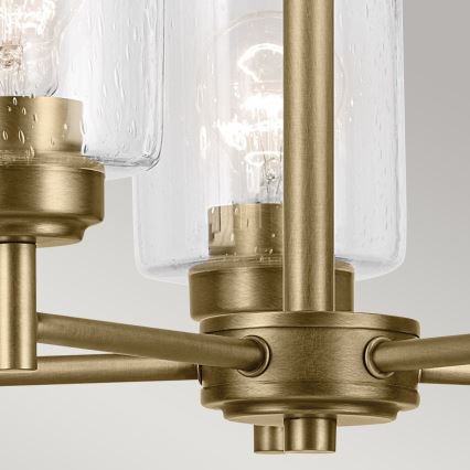 Kichler - Candeeiro suspenso WINSLOW 5xE27/60W/230V diâmetro 50,2 cm latão