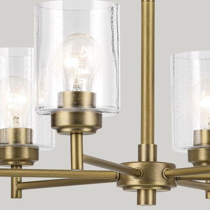 Kichler - Candeeiro suspenso WINSLOW 6xE27/60W/230V diâmetro 66 cm latão