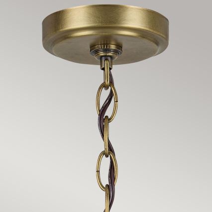 Kichler - Candeeiro suspenso WINSLOW 6xE27/60W/230V diâmetro 66 cm latão