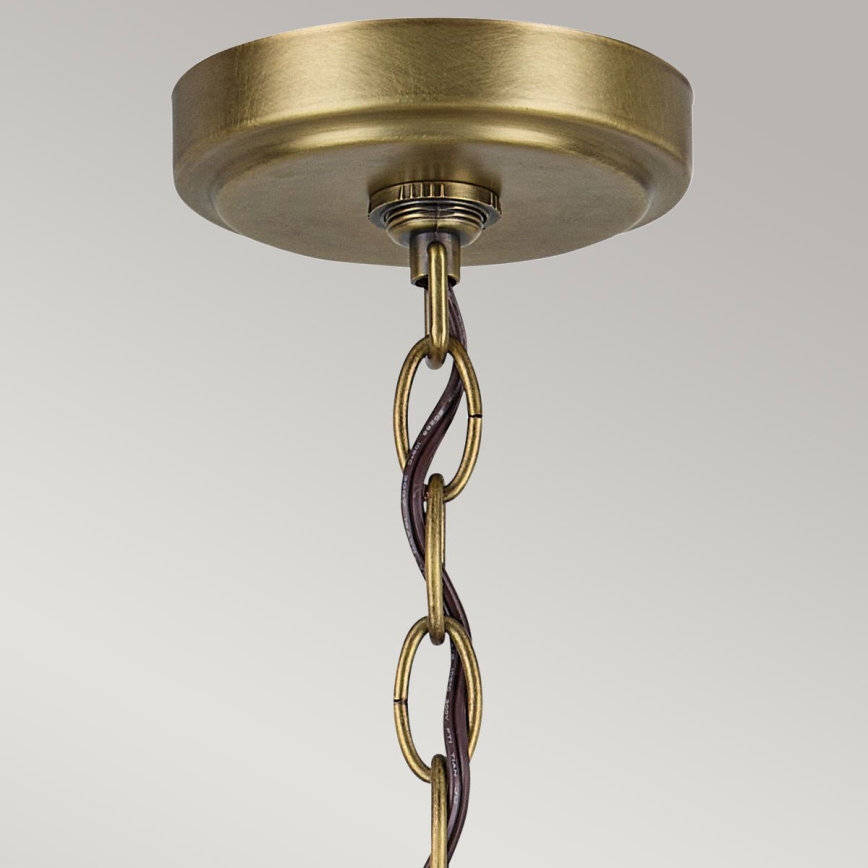 Kichler - Candeeiro suspenso WINSLOW 6xE27/60W/230V diâmetro 66 cm latão