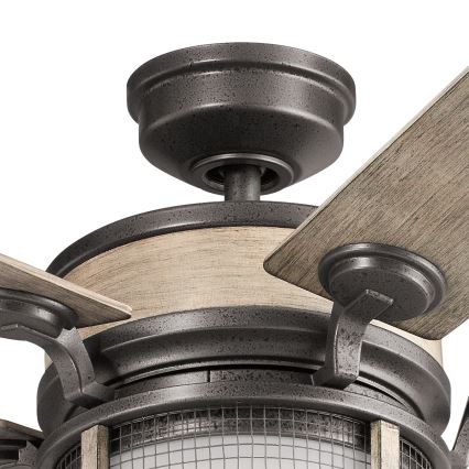 Kichler - Ventoinha de teto LED com regulação AHRENDALE LED/10W/230V IP44 + comando