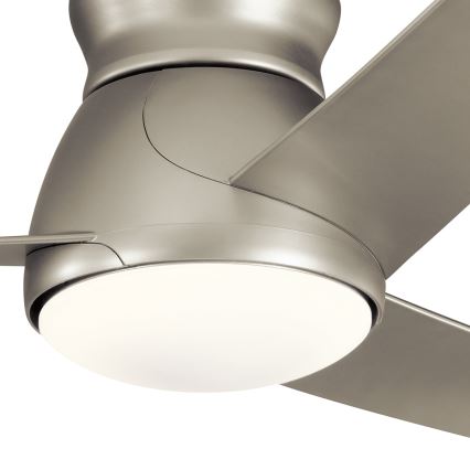 Kichler - Ventoinha de teto LED com regulação ERIS LED/10W/230V cromado mate IP44 + comando