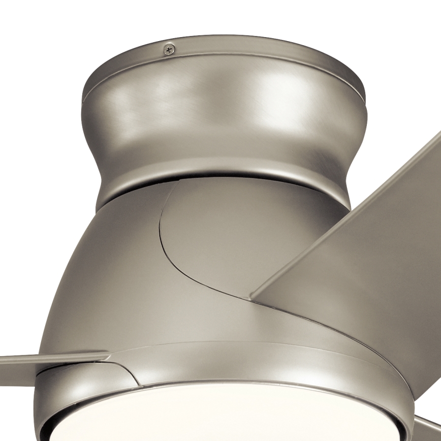 Kichler - Ventoinha de teto LED com regulação ERIS LED/10W/230V cromado mate IP44 + comando
