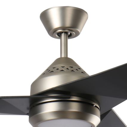 Kichler - Ventoinha de teto LED com regulação JADE LED/18W/230V preto + comando