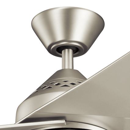 Kichler - Ventoinha de teto LED com regulação JADE LED/18W/230V prateado + comando