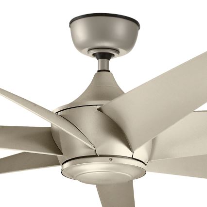 Kichler - Ventilador de teto LEHR IP44 + controlo remoto