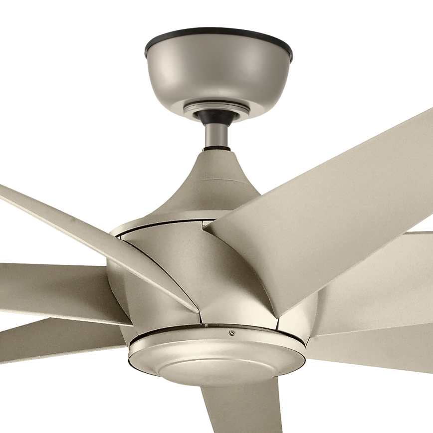 Kichler - Ventilador de teto LEHR IP44 + controlo remoto