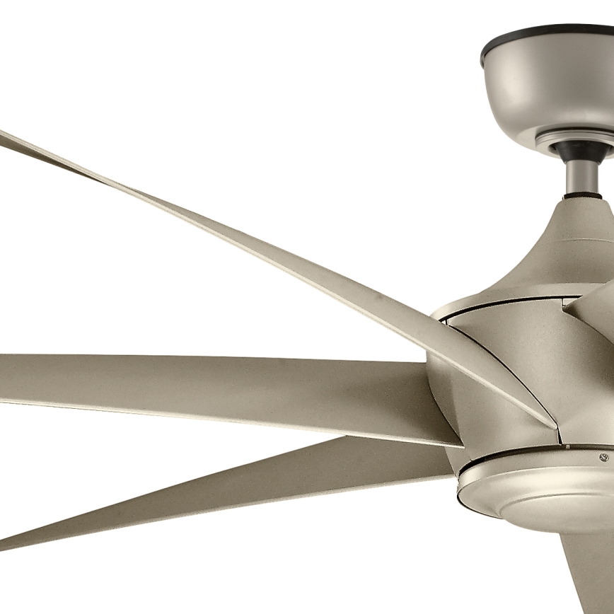 Kichler - Ventilador de teto LEHR IP44 + controlo remoto
