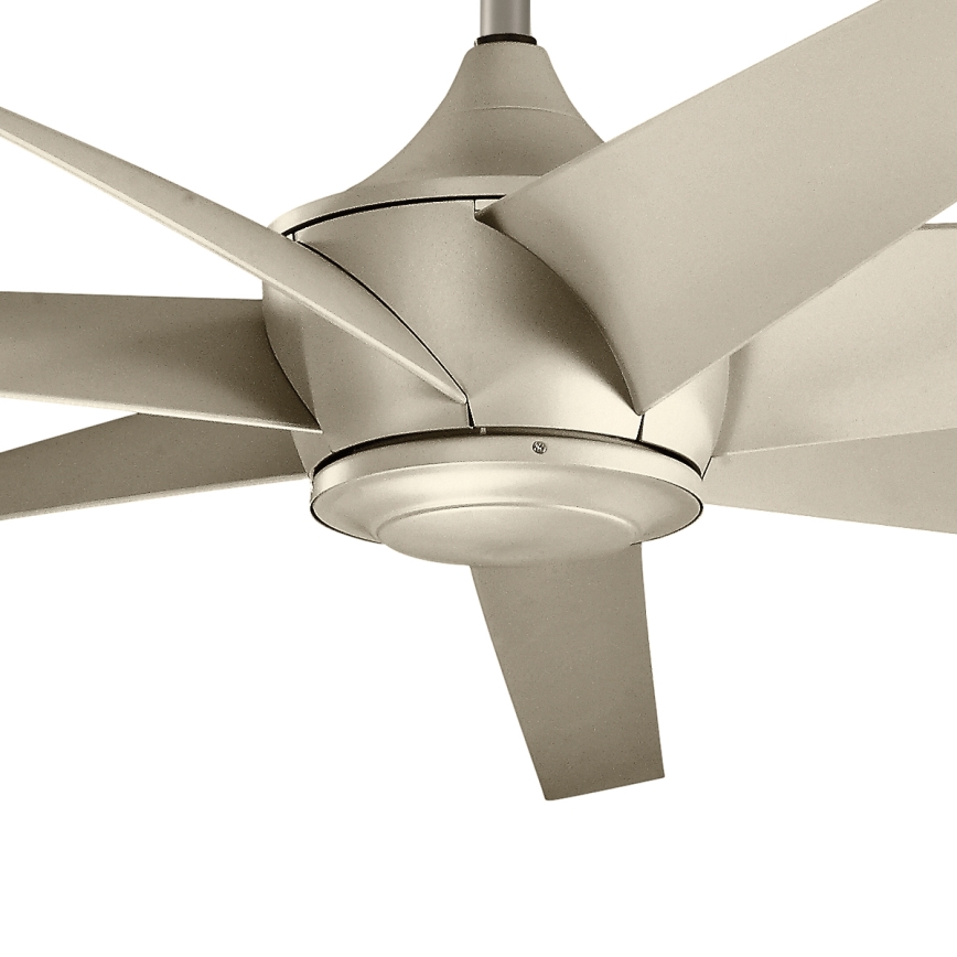 Kichler - Ventilador de teto LEHR IP44 + controlo remoto