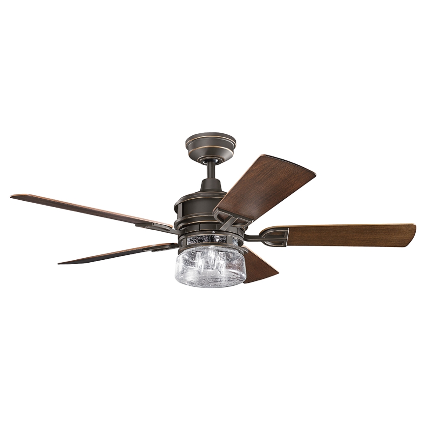 Kichler - Ventoinha de teto LYNDON 3xE27/8W/230V IP23 + comando