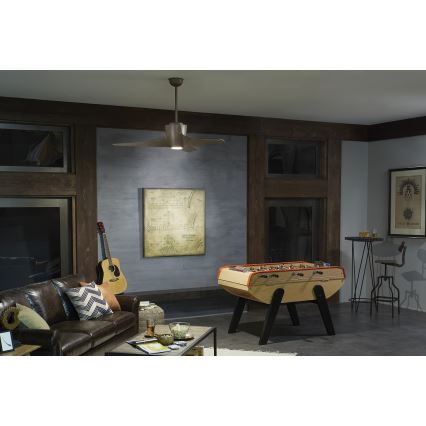 Kichler - Ventoinha de teto LED com regulação PHREE LED/10W/230V prateado + comando