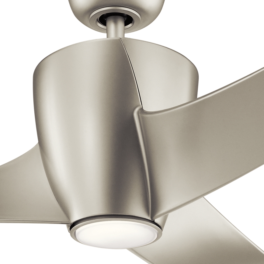 Kichler - Ventoinha de teto LED com regulação PHREE LED/10W/230V prateado + comando