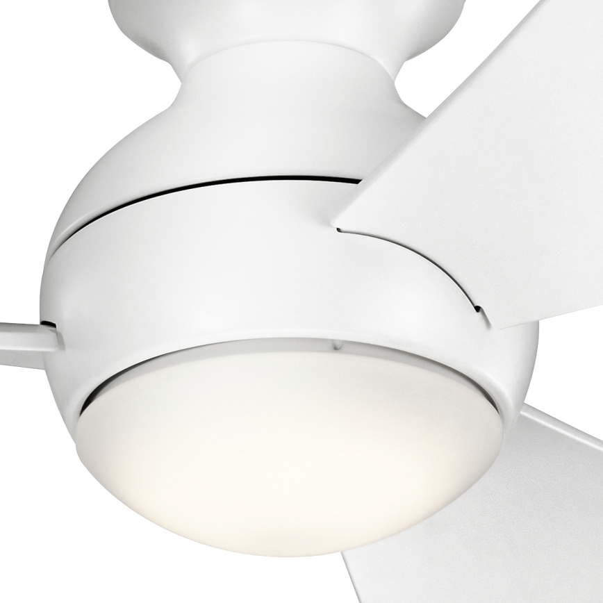 Kichler - Ventoinha de teto LED com regulação SOLA LED/10W/230V IP23 branco + comando