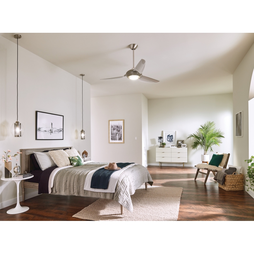 Kichler - Ventoinha de teto LED com regulação VOYA LED/14W/230V + comando