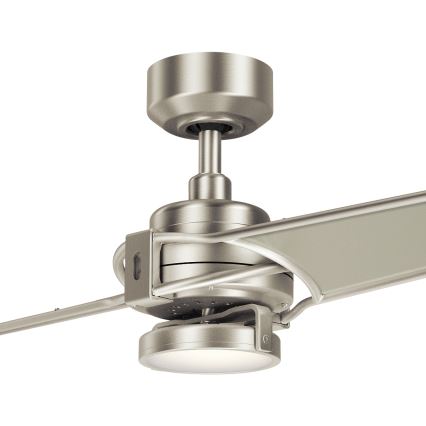 Kichler - Ventoinha de teto LED com regulação XETY LED/10W/230V  cromado mate/prateado + comando
