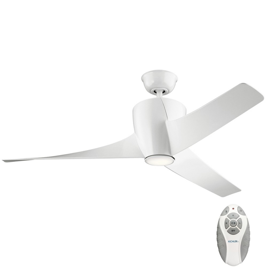 Kichler - Ventoinha de teto LED com regulação PHREE LED/10W/230V branco + comando