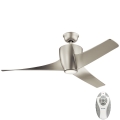 Kichler - Ventoinha de teto LED com regulação PHREE LED/10W/230V prateado + comando