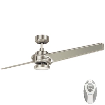 Kichler - Ventoinha de teto LED com regulação XETY LED/10W/230V  cromado mate/prateado + comando