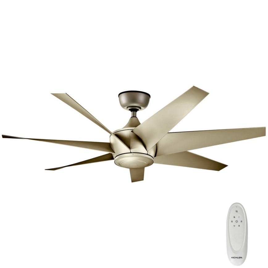 Kichler - Ventoinha de teto LEHR IP44 diâmetro 137 cm + comando