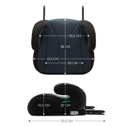 KINDERKRAFT - Assento de elevação para automóvel I-BOOST i-Tamanho 135-150 cm preto