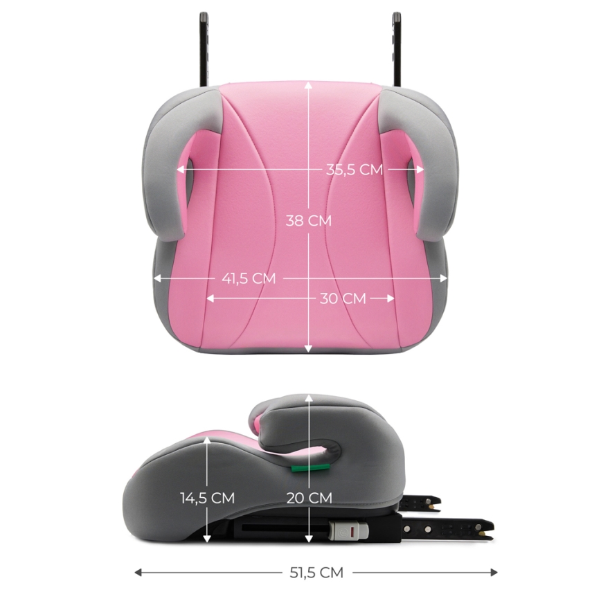KINDERKRAFT - Assento de elevação para automóvel I-BOOST i-Tamanho 135-150 cm rosa