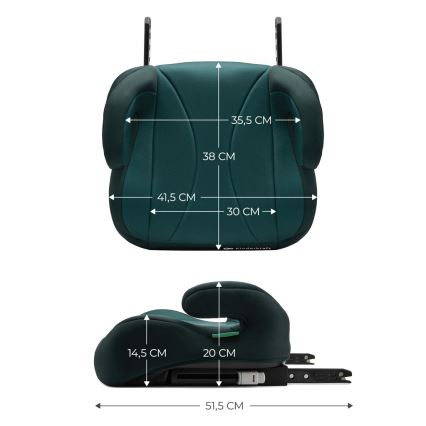 KINDERKRAFT - Assento de elevação para automóvel I-BOOST i-Tamanho 135-150 cm verde