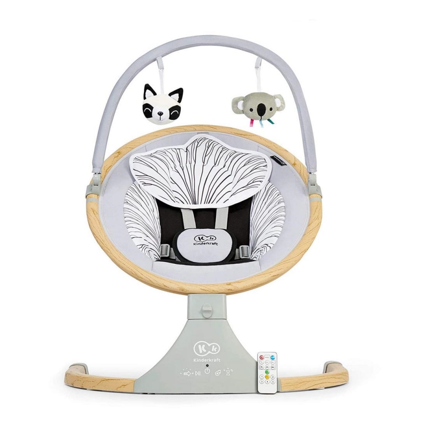 KINDERKRAFT - Baloiço vibratório para bebé com melodia 2 em 1 LUMI