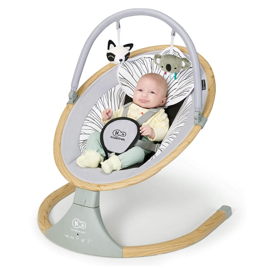 KINDERKRAFT - Baloiço vibratório para bebé com melodia 2 em 1 LUMI