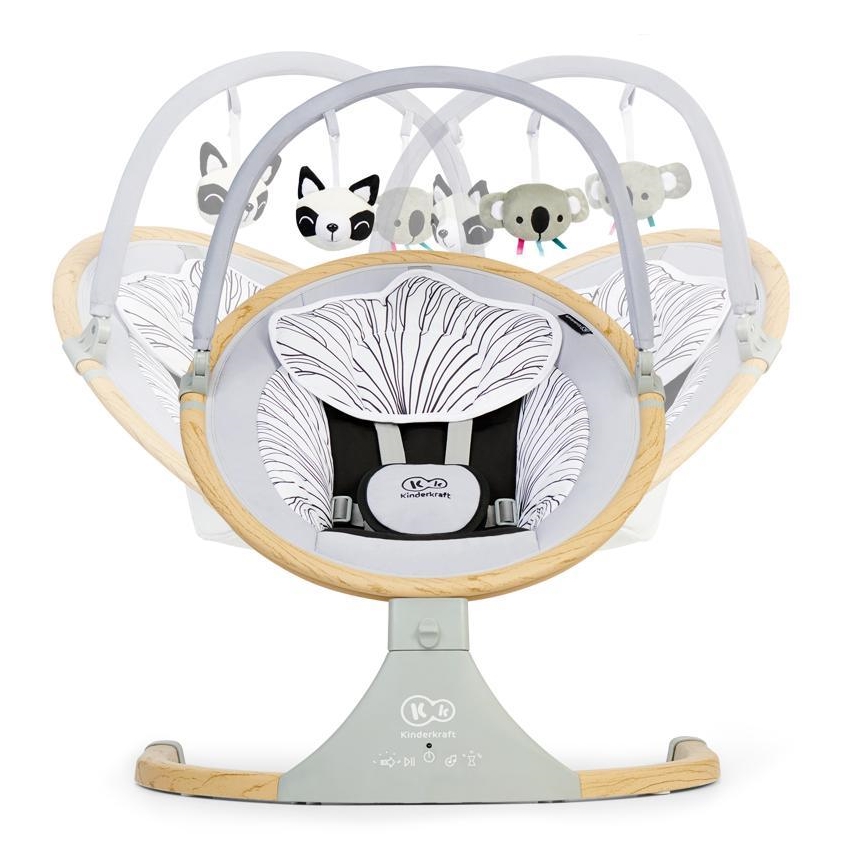 KINDERKRAFT - Baloiço vibratório para bebé com melodia 2 em 1 LUMI