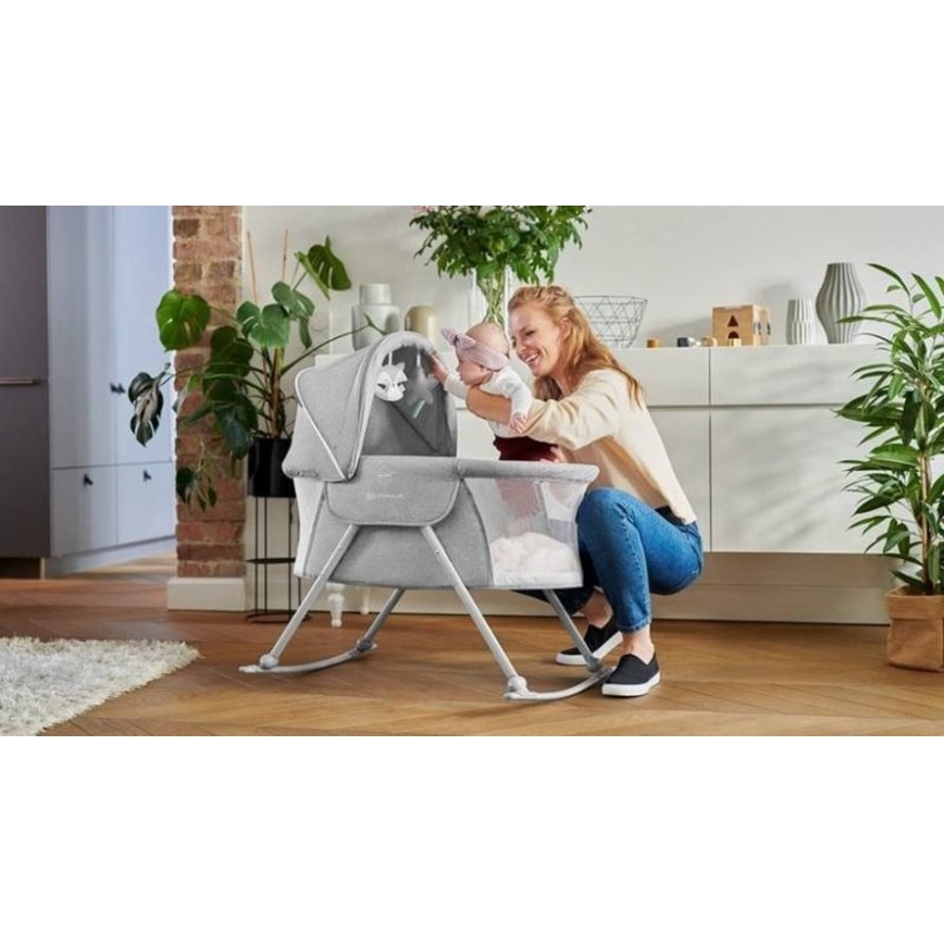 KINDERKRAFT - Berço 3 em 1 LOVI cinzento