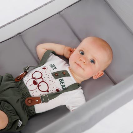 KINDERKRAFT - Berço de viagem Baby Tiger VIKI cinzento