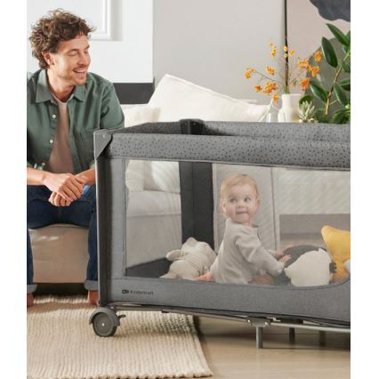 KINDERKRAFT - Berço de viagem JOY 2 cinzento