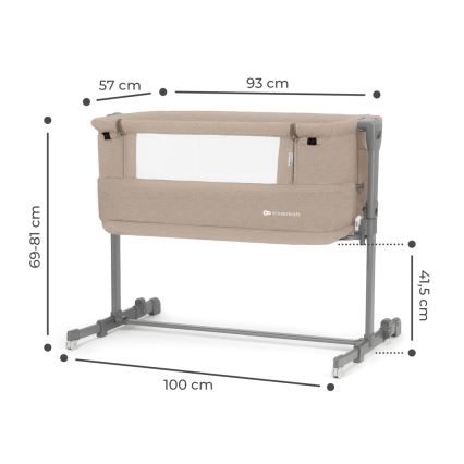 KINDERKRAFT - Berço para bebés NESTE GROW bege