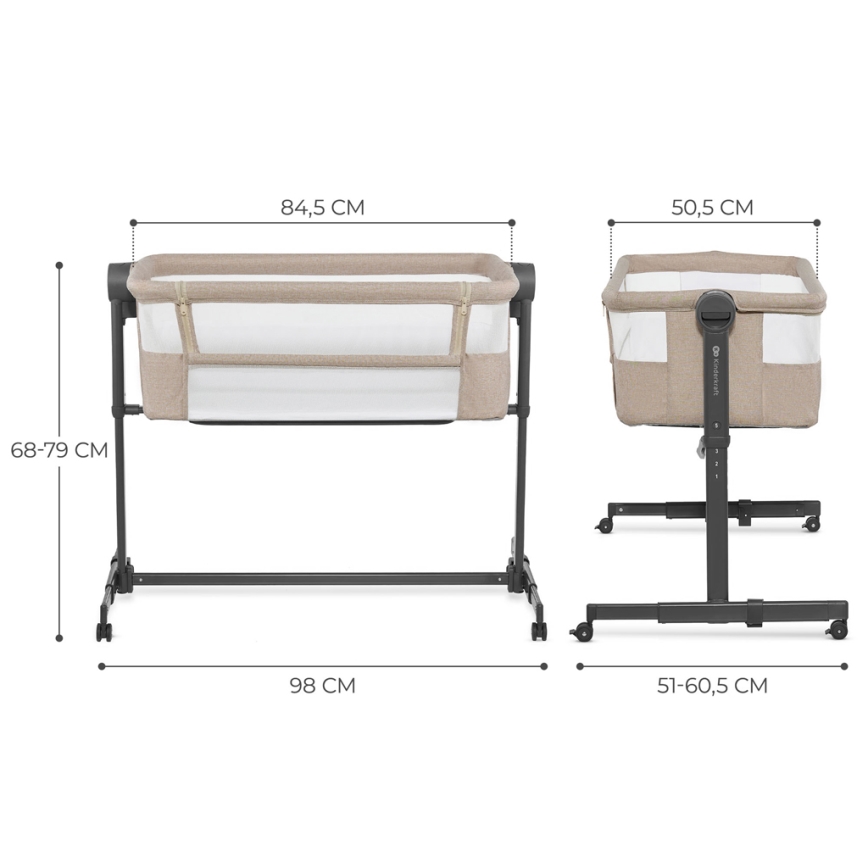 KINDERKRAFT - Berço para bebés NESTE UP 2 bege