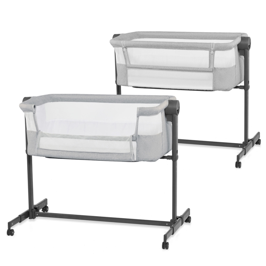 KINDERKRAFT - Berço para bebés NESTE UP 2 cinzento claro