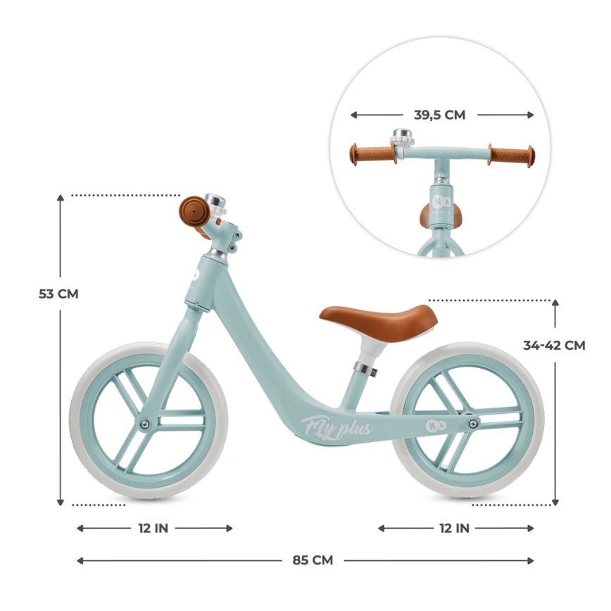 KINDERKRAFT - Bicicleta de empurrar FLY PLUS Baby azul