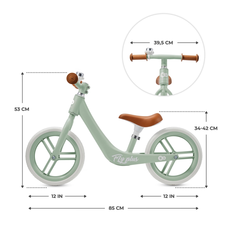 KINDERKRAFT - Bicicleta de empurrar FLY PLUS Fresh menta