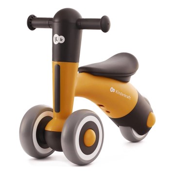 KINDERKRAFT - Bicicleta de empurrar MINIBI Premium laranja/cinzento
