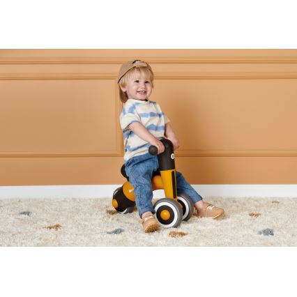 KINDERKRAFT - Bicicleta de empurrar MINIBI Premium laranja/cinzento